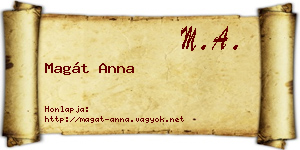 Magát Anna névjegykártya