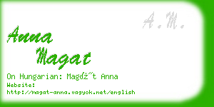 anna magat business card